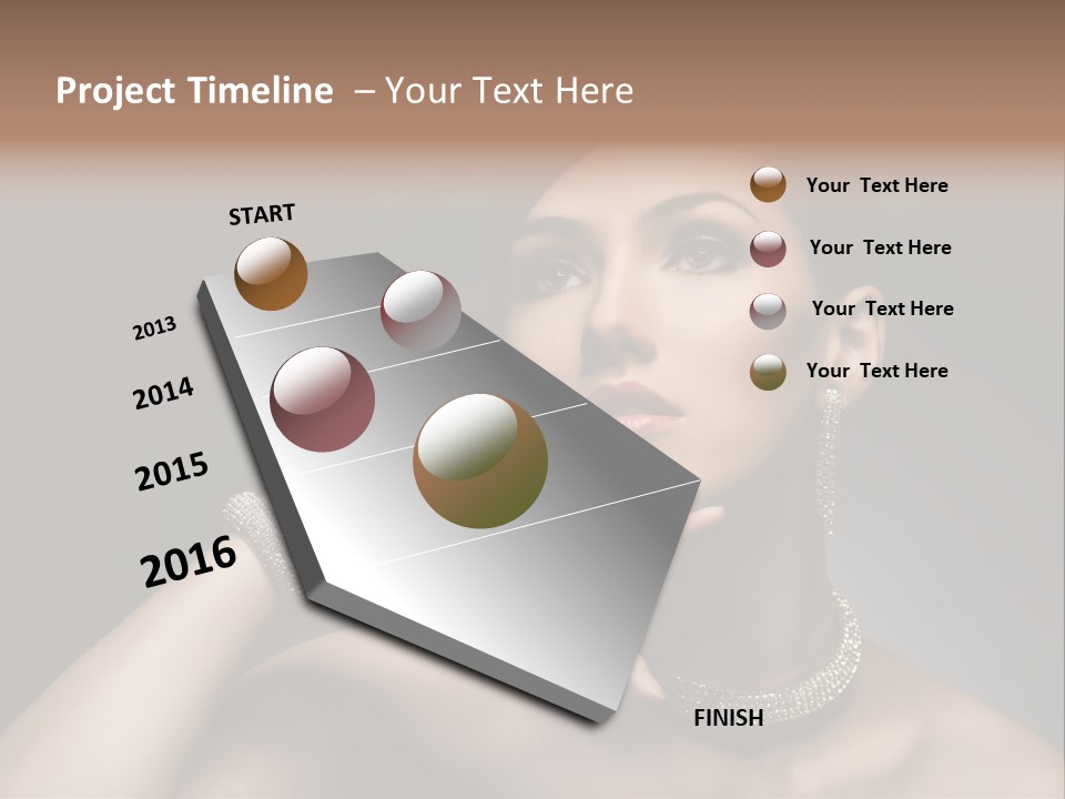 Studio Femininity Portrait PowerPoint Template