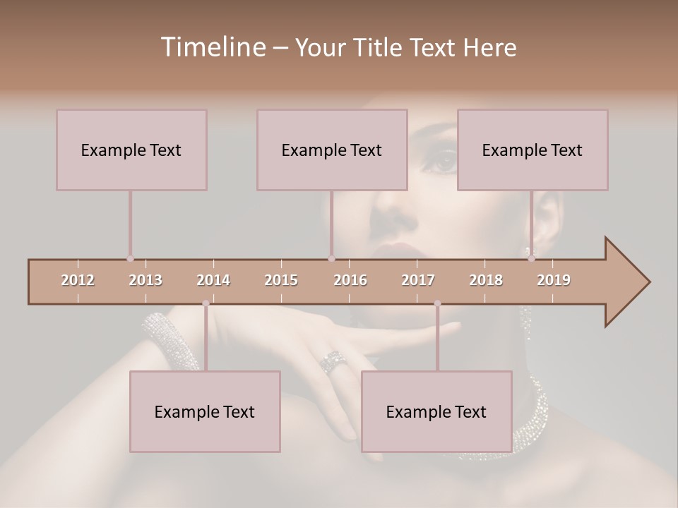 Studio Femininity Portrait PowerPoint Template