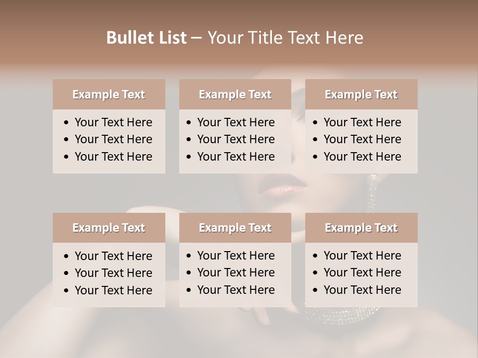 Studio Femininity Portrait PowerPoint Template