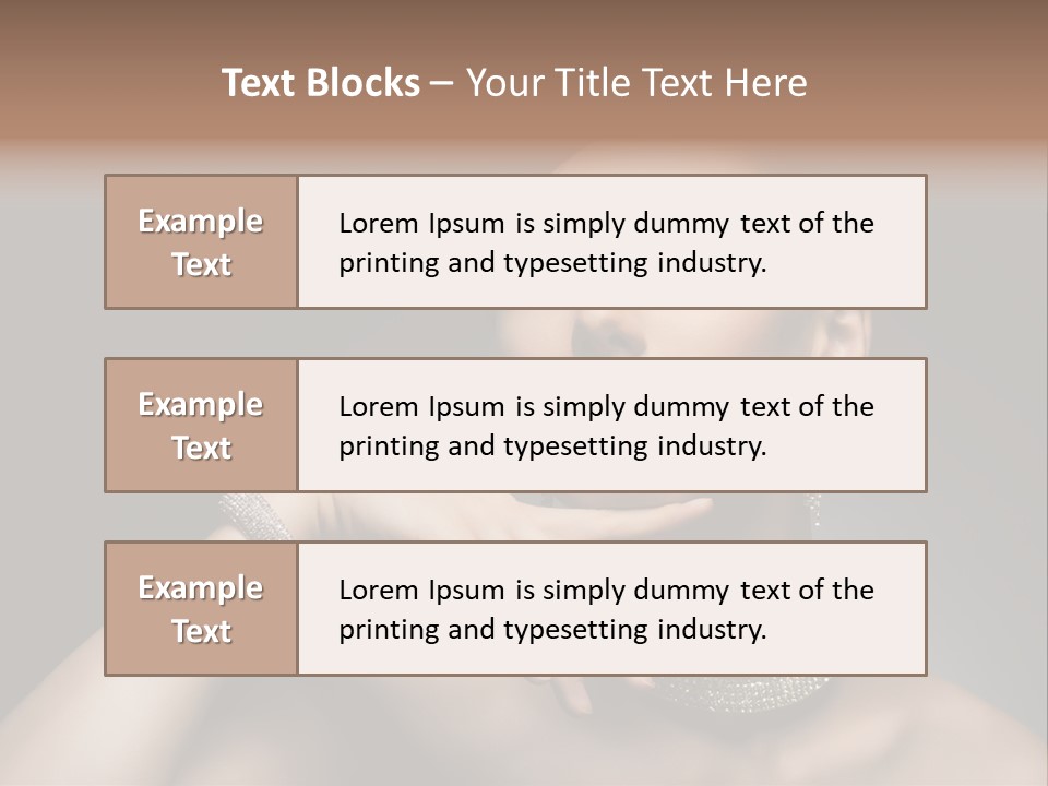 Studio Femininity Portrait PowerPoint Template