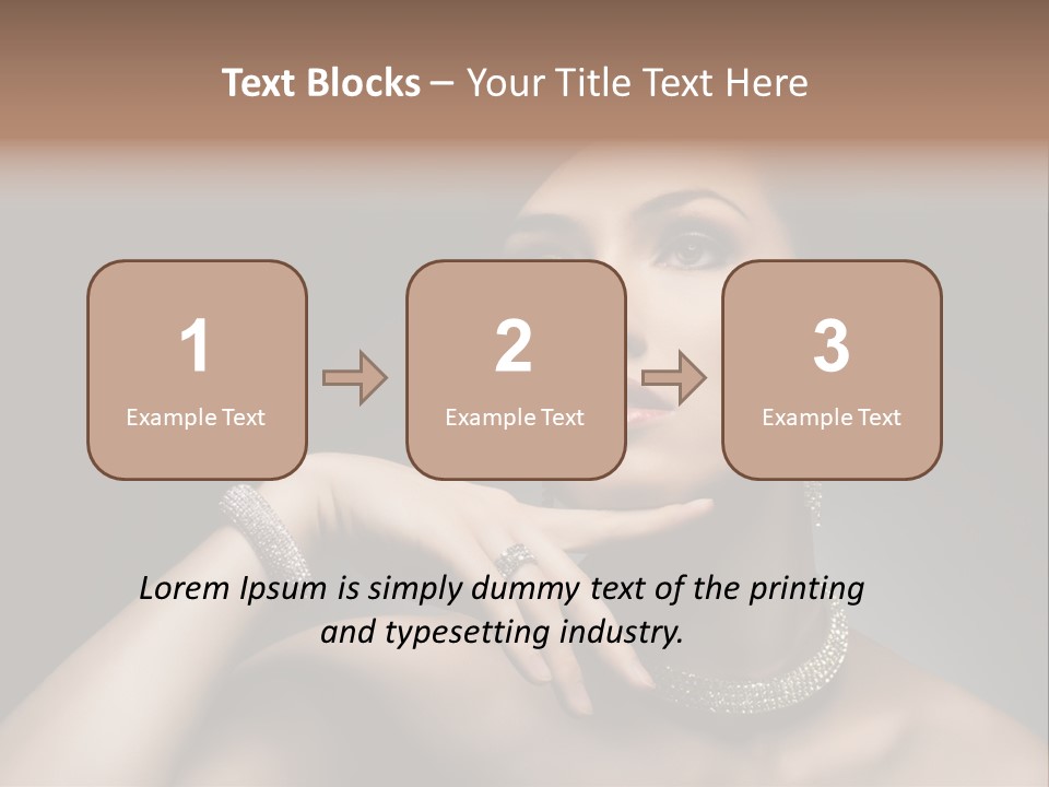 Studio Femininity Portrait PowerPoint Template