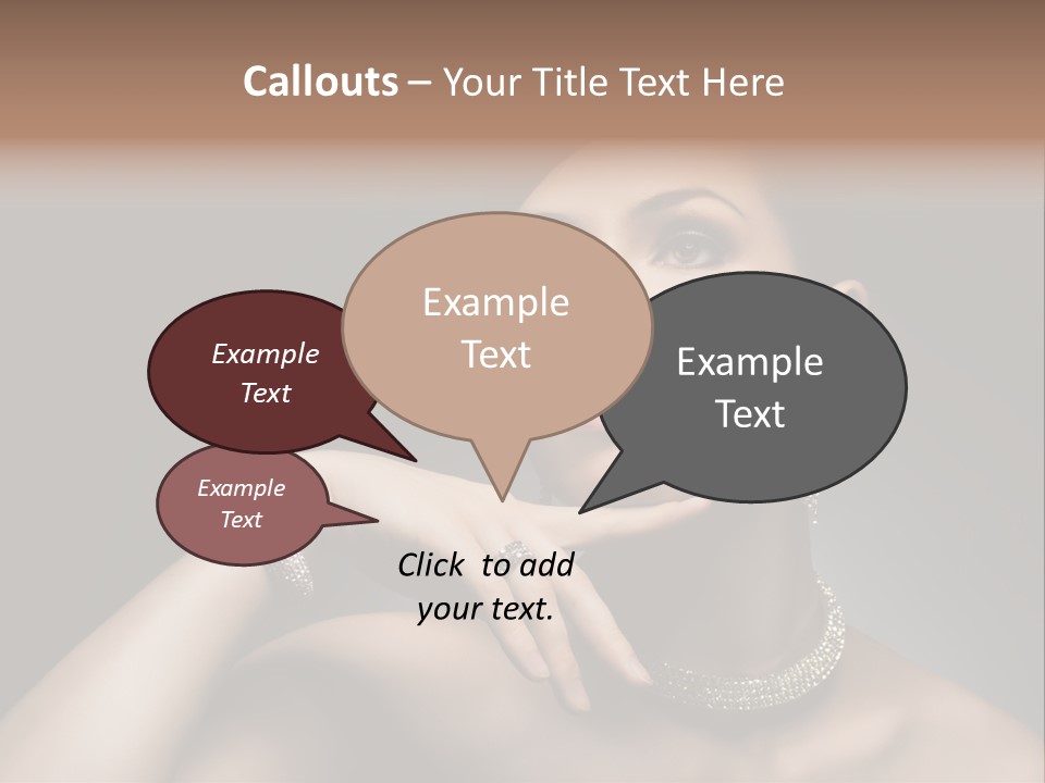 Studio Femininity Portrait PowerPoint Template