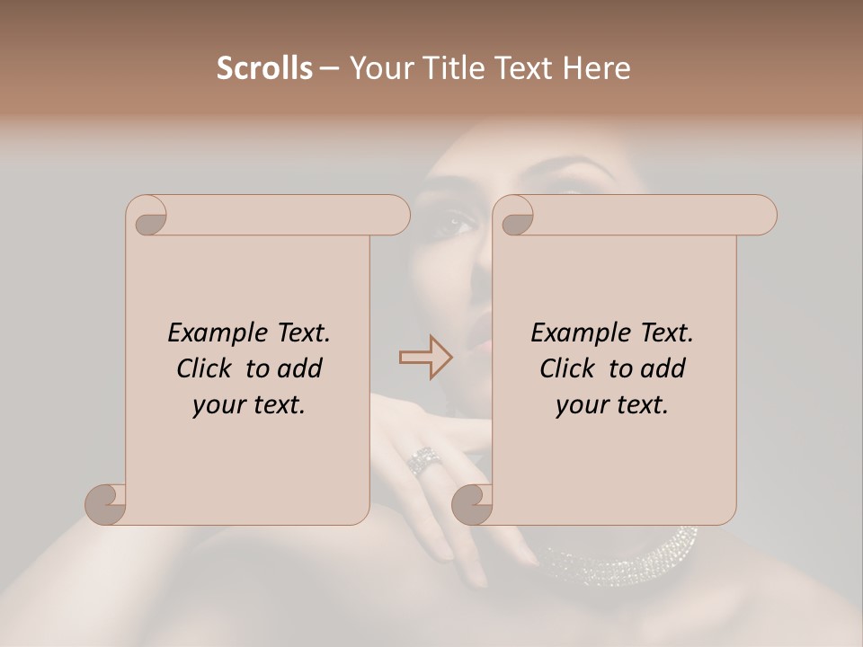 Studio Femininity Portrait PowerPoint Template
