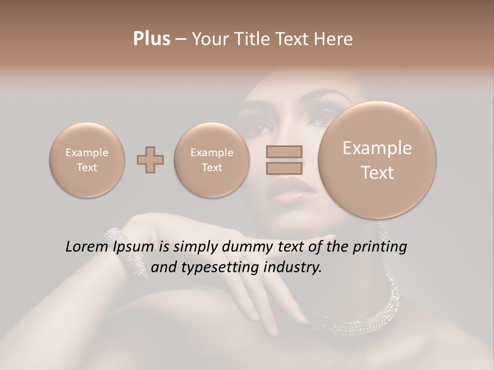 Studio Femininity Portrait PowerPoint Template