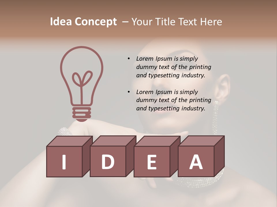 Studio Femininity Portrait PowerPoint Template