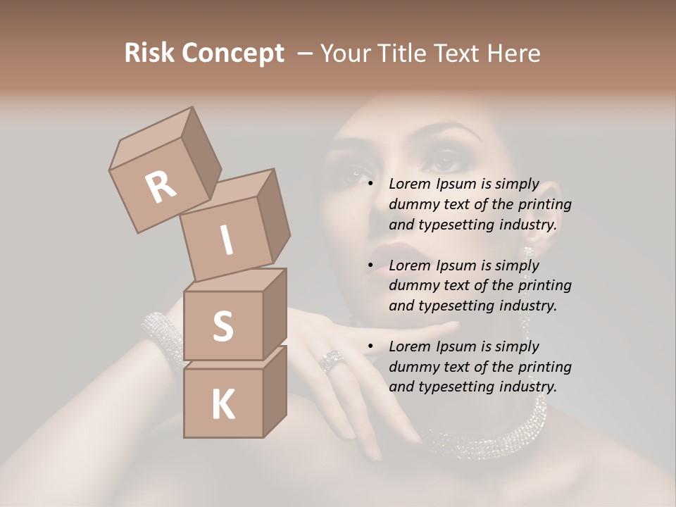 Studio Femininity Portrait PowerPoint Template