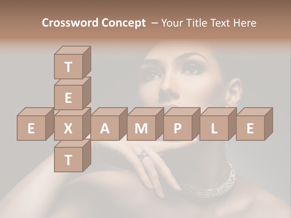 Studio Femininity Portrait PowerPoint Template