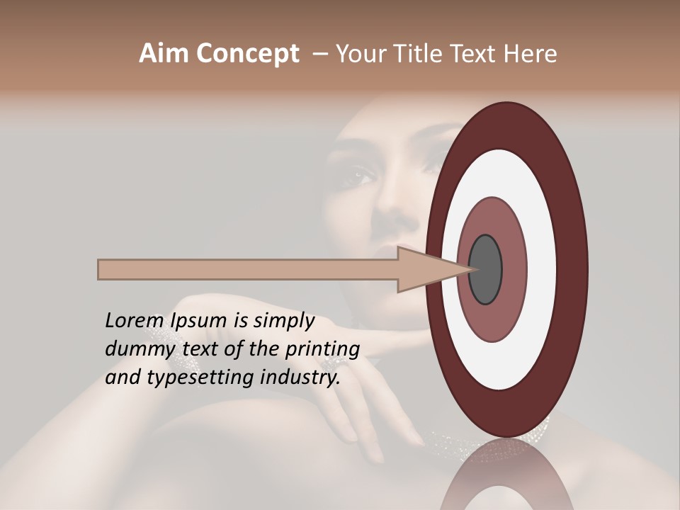 Studio Femininity Portrait PowerPoint Template