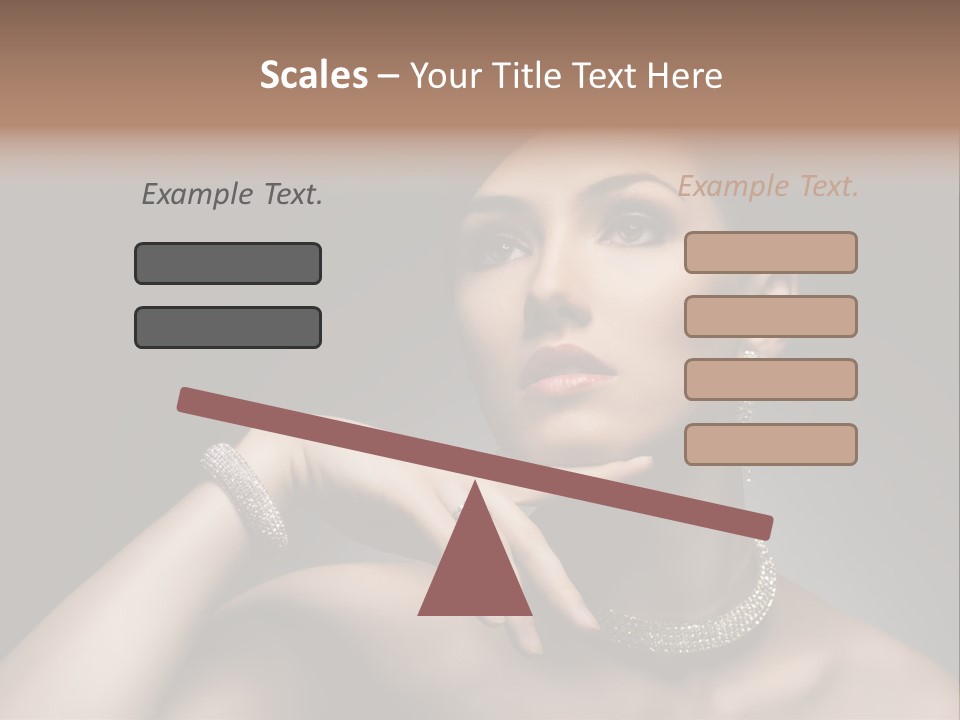 Studio Femininity Portrait PowerPoint Template