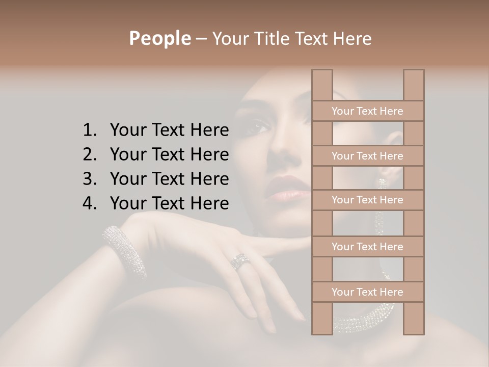 Studio Femininity Portrait PowerPoint Template