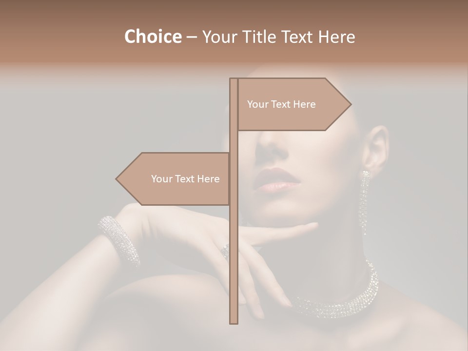 Studio Femininity Portrait PowerPoint Template