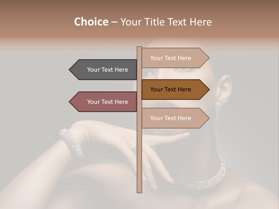 Studio Femininity Portrait PowerPoint Template