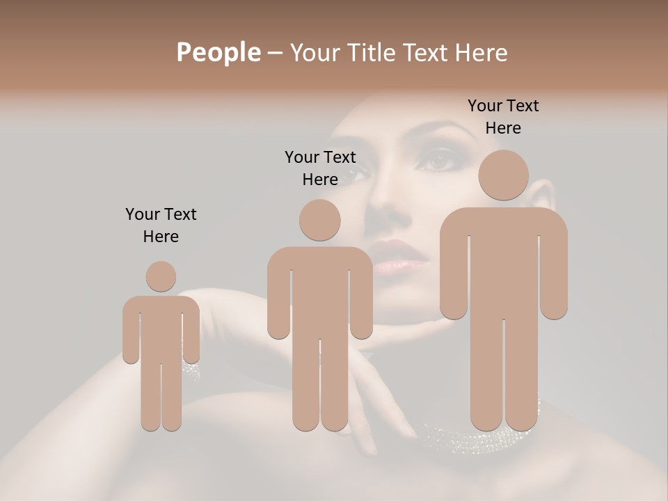 Studio Femininity Portrait PowerPoint Template