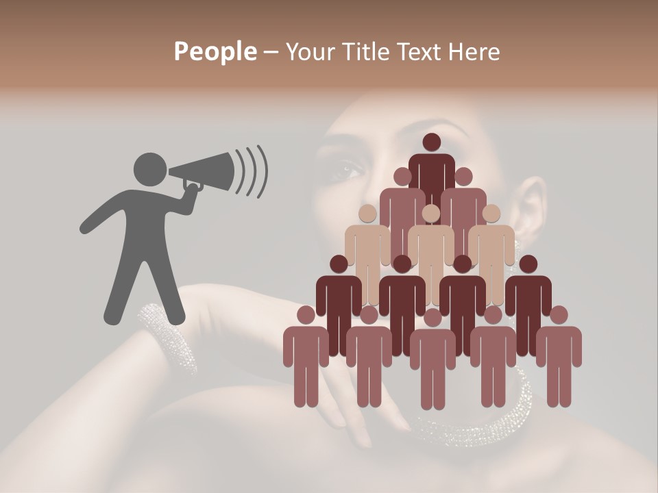 Studio Femininity Portrait PowerPoint Template