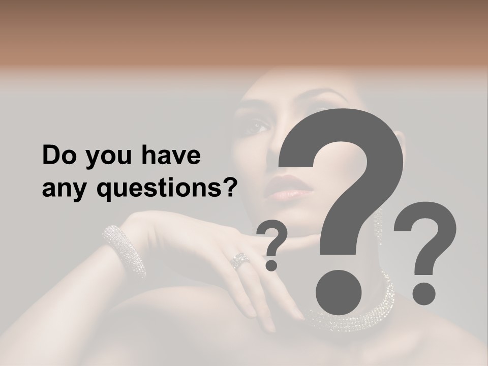 Studio Femininity Portrait PowerPoint Template