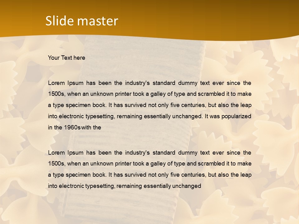 Wooden Full Pasta PowerPoint Template
