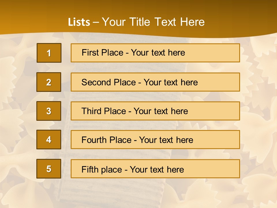Wooden Full Pasta PowerPoint Template