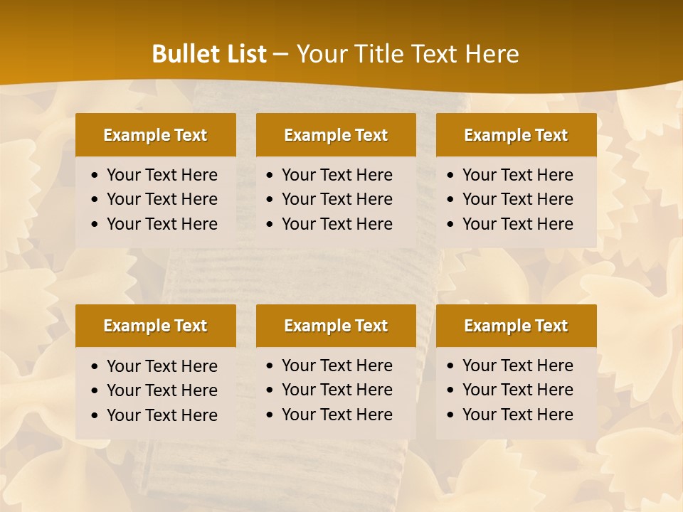 Wooden Full Pasta PowerPoint Template