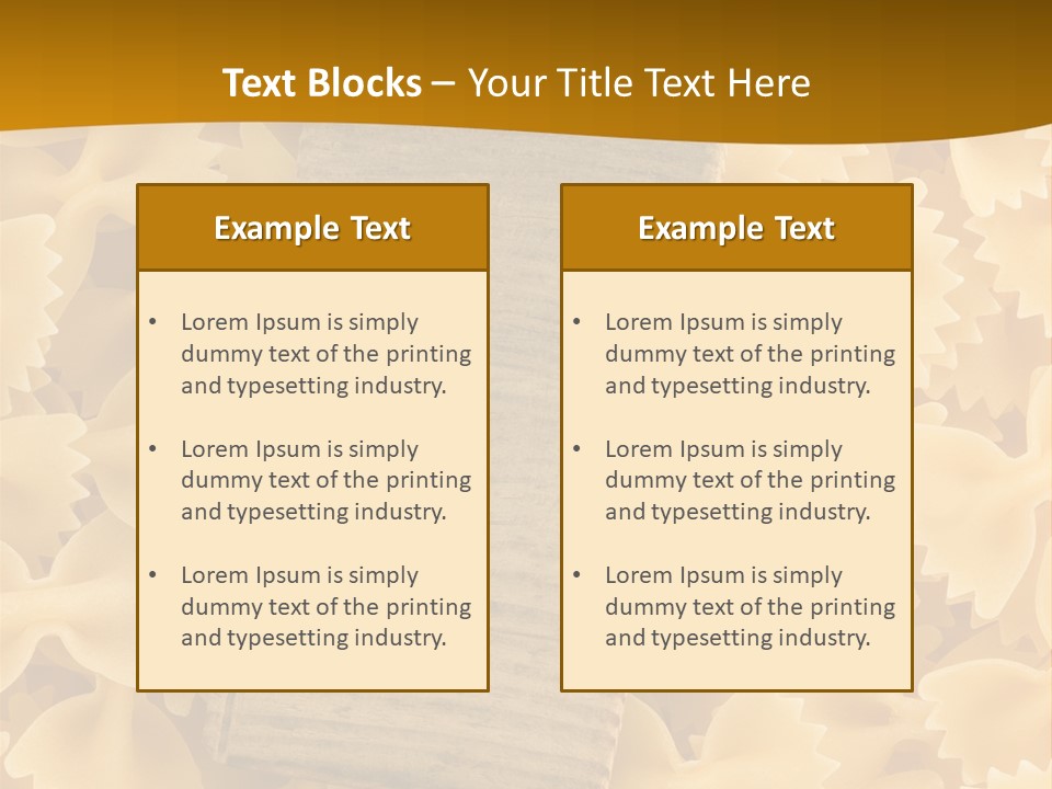 Wooden Full Pasta PowerPoint Template