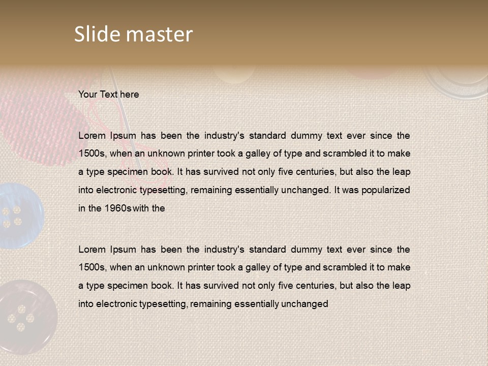 Bright Seamstress Sewing PowerPoint Template