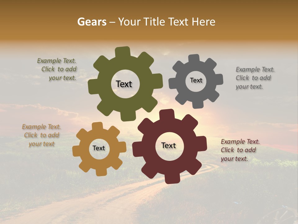 Agriculture Footpath Wheel PowerPoint Template