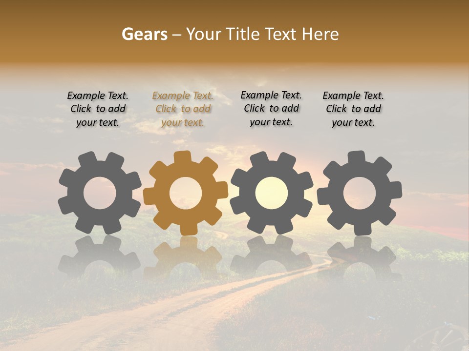 Agriculture Footpath Wheel PowerPoint Template