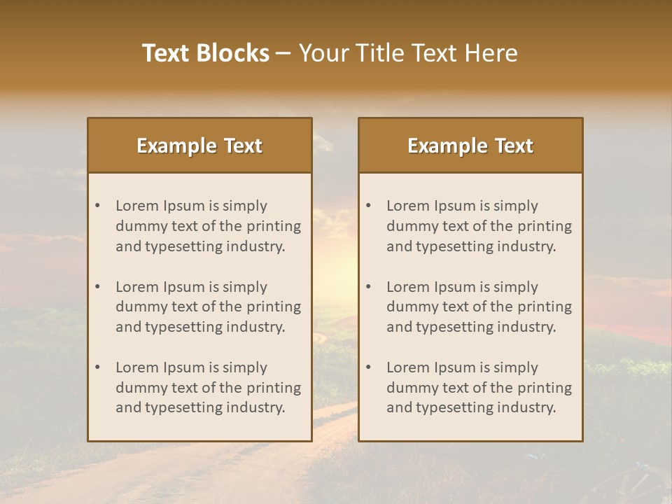 Agriculture Footpath Wheel PowerPoint Template