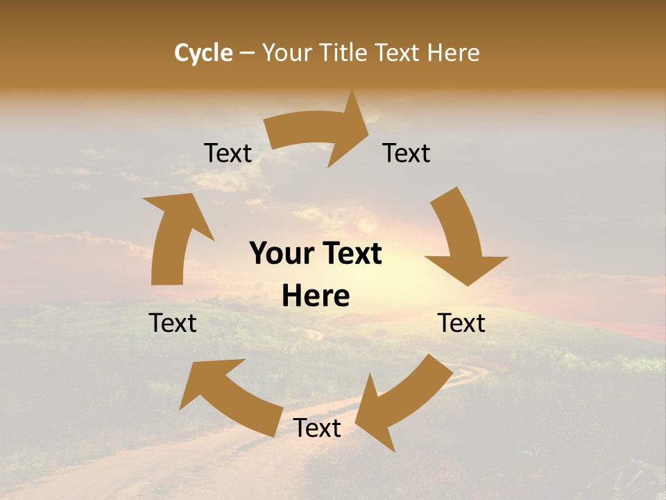 Agriculture Footpath Wheel PowerPoint Template