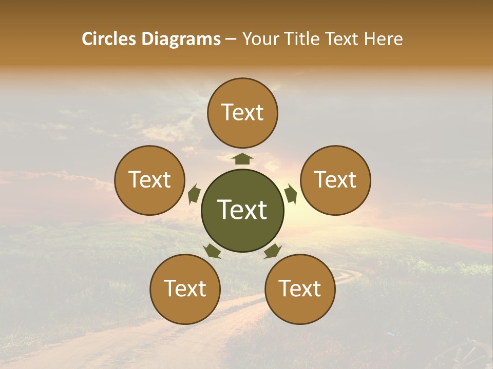 Agriculture Footpath Wheel PowerPoint Template