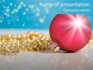 Holiday Ornaments Toys PowerPoint Template