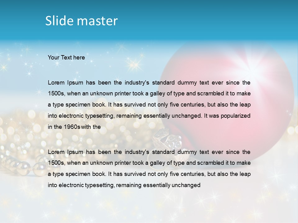 Holiday Ornaments Toys PowerPoint Template