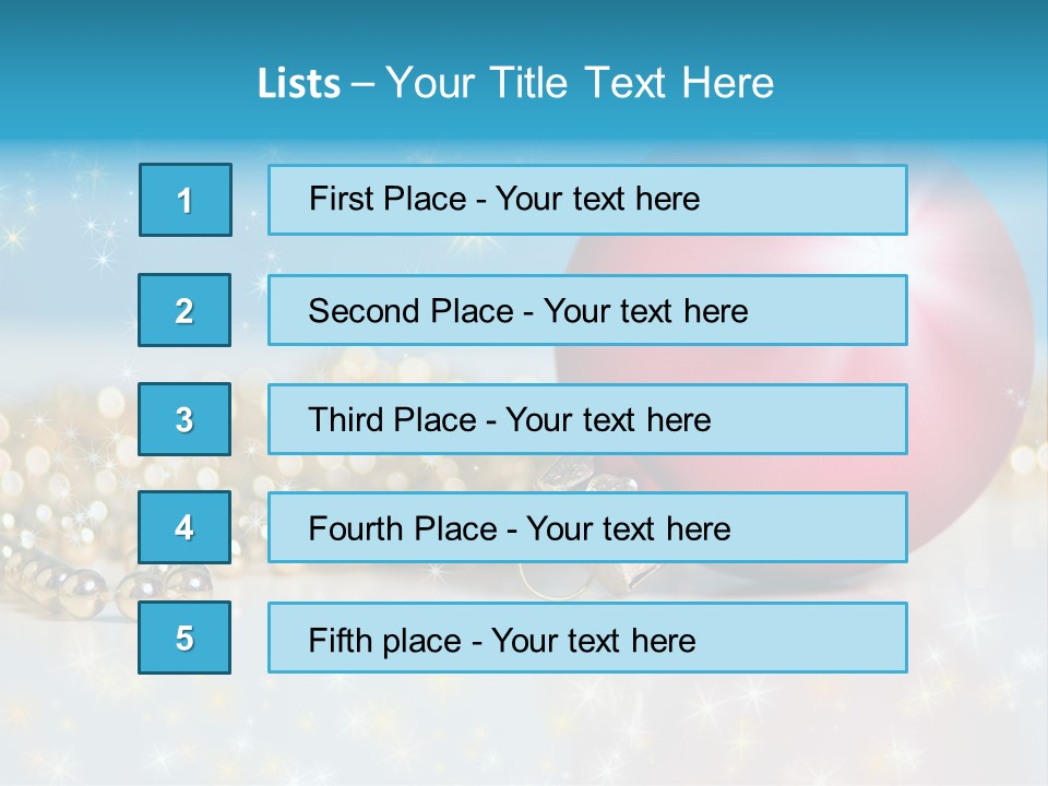 Holiday Ornaments Toys PowerPoint Template