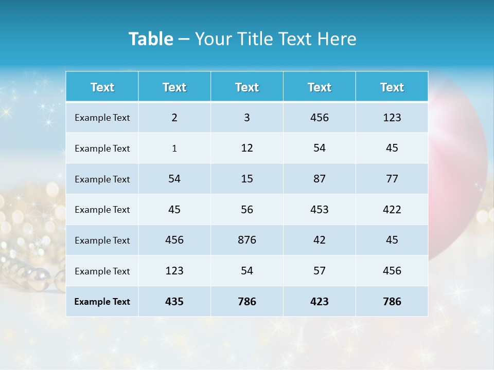 Holiday Ornaments Toys PowerPoint Template