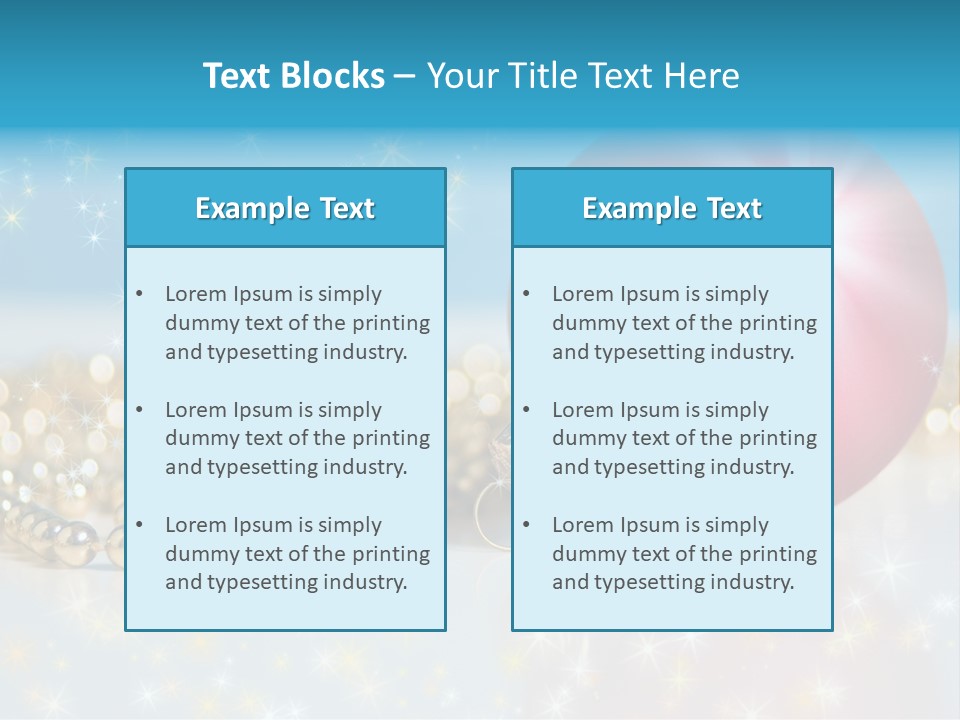 Holiday Ornaments Toys PowerPoint Template