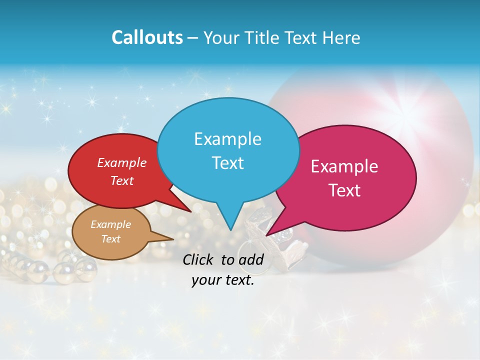 Holiday Ornaments Toys PowerPoint Template