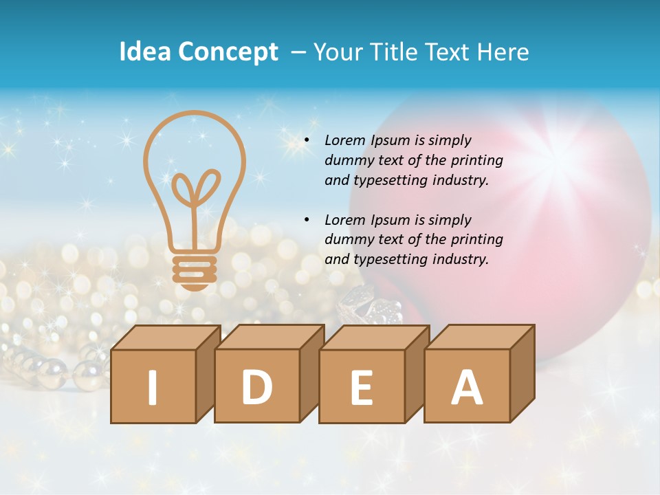 Holiday Ornaments Toys PowerPoint Template