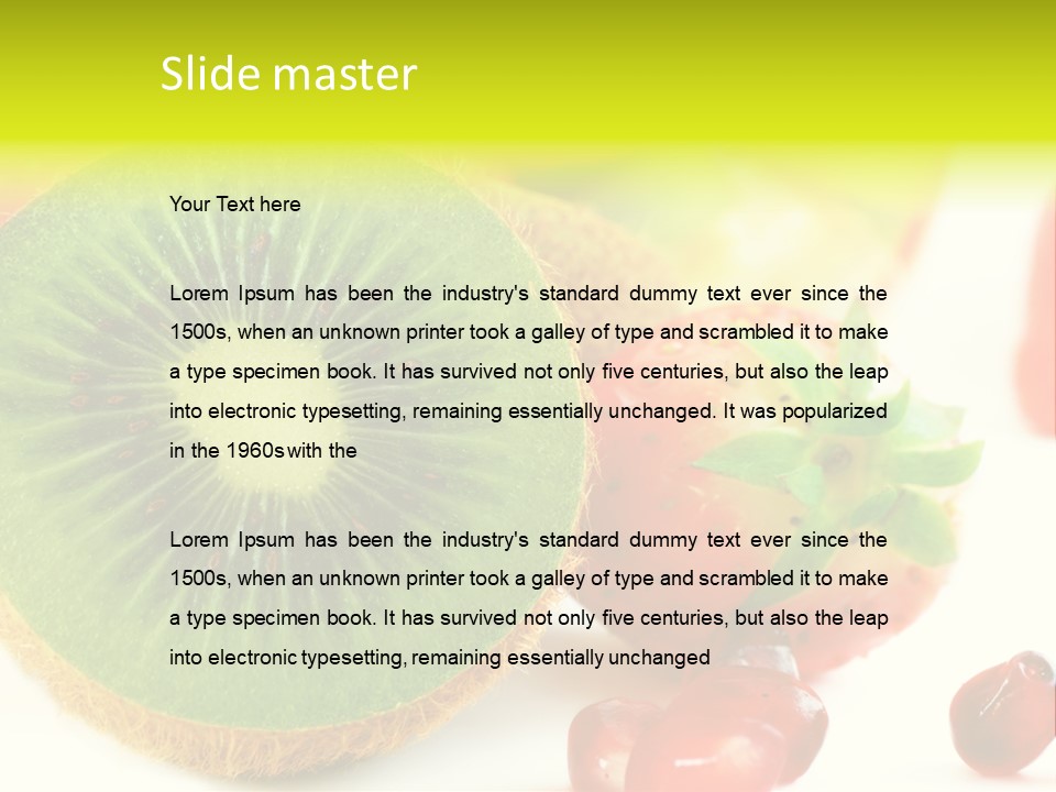 Glass Kiwi Background PowerPoint Template