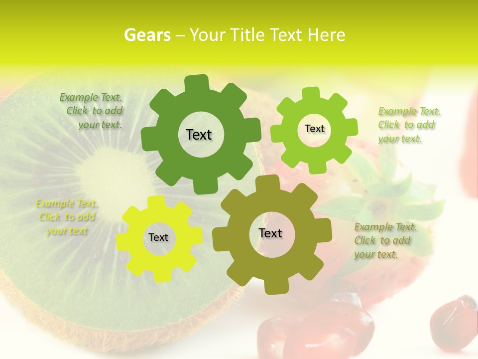 Glass Kiwi Background PowerPoint Template