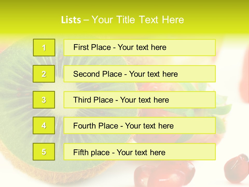 Glass Kiwi Background PowerPoint Template