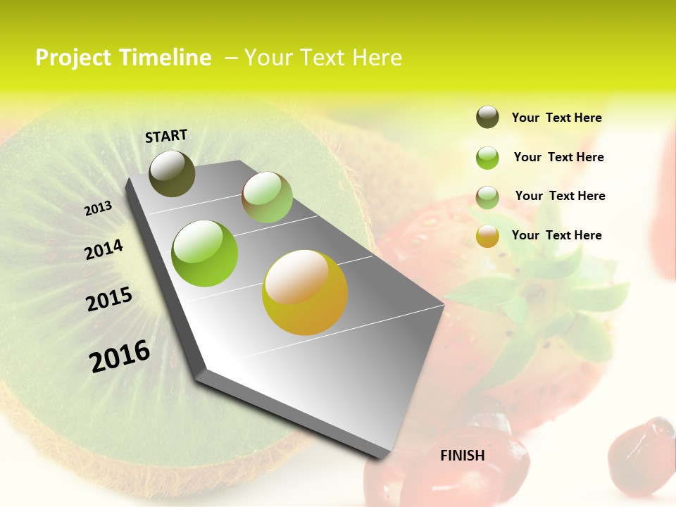 Glass Kiwi Background PowerPoint Template