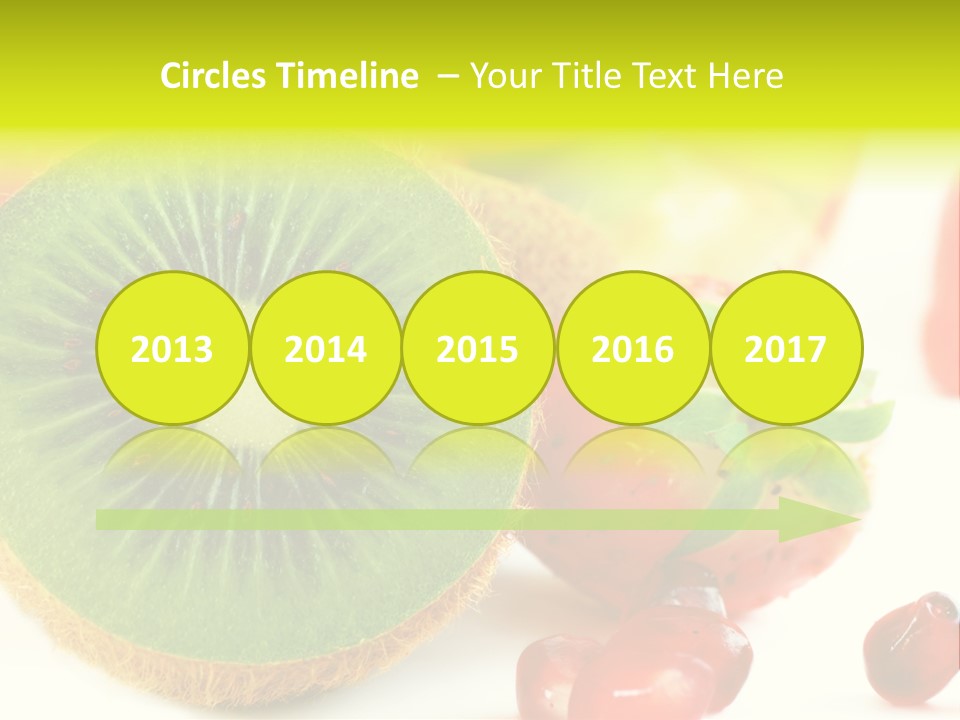 Glass Kiwi Background PowerPoint Template