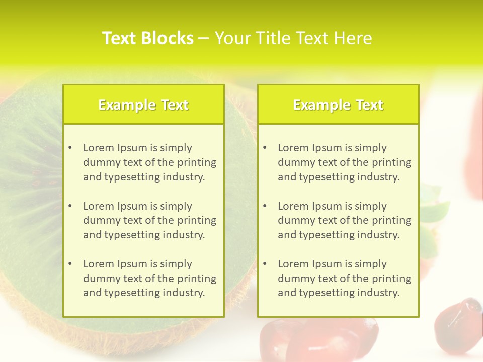 Glass Kiwi Background PowerPoint Template