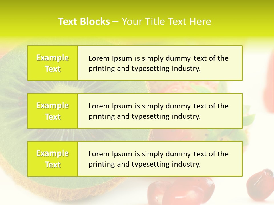 Glass Kiwi Background PowerPoint Template
