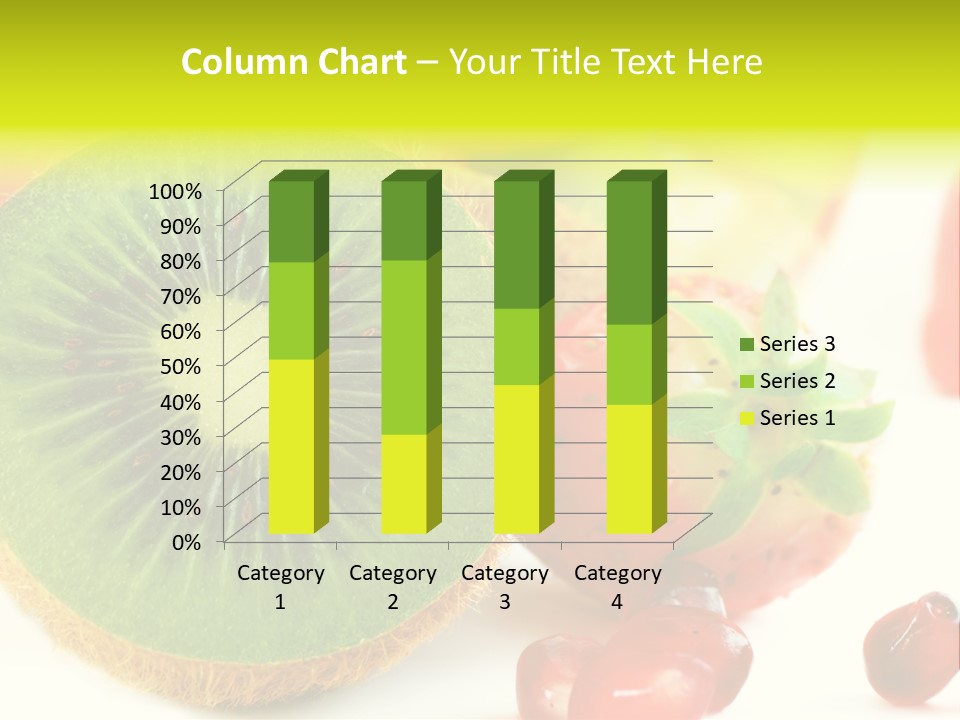 Glass Kiwi Background PowerPoint Template