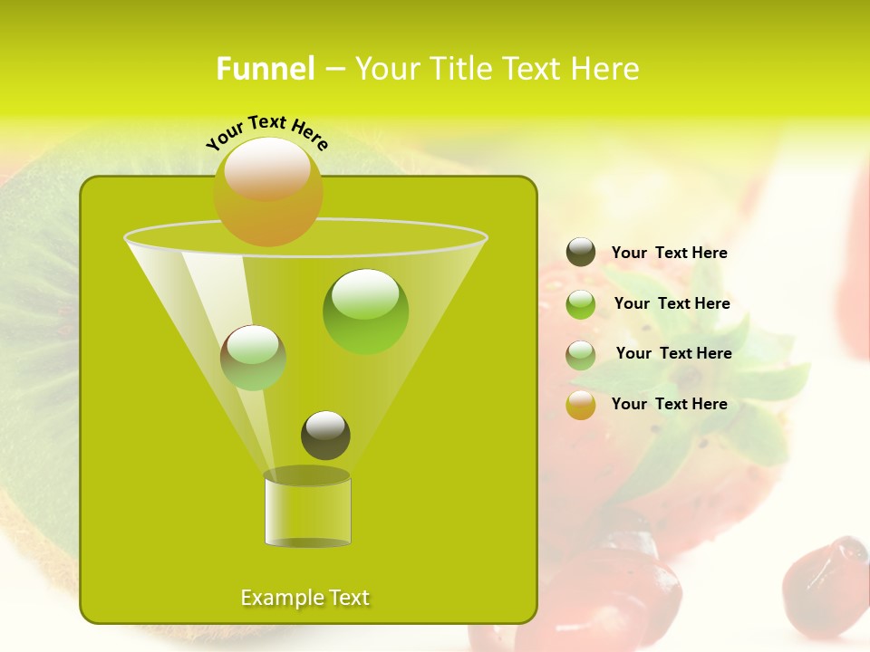 Glass Kiwi Background PowerPoint Template