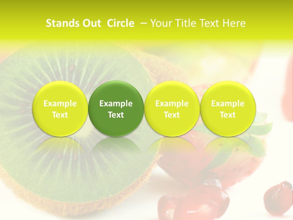 Glass Kiwi Background PowerPoint Template