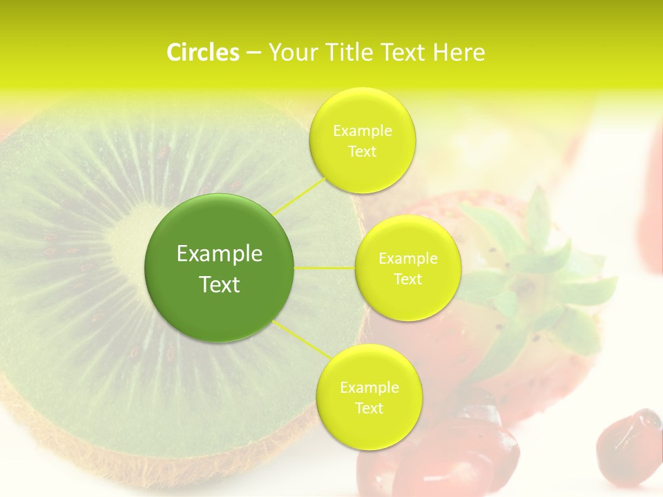 Glass Kiwi Background PowerPoint Template