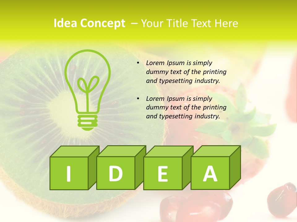 Glass Kiwi Background PowerPoint Template