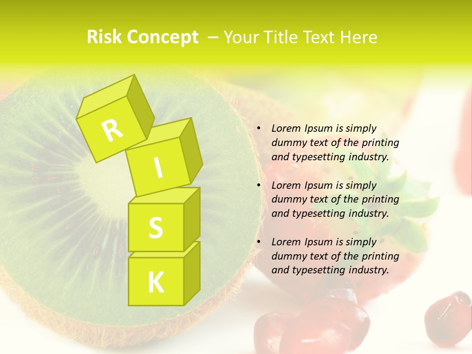 Glass Kiwi Background PowerPoint Template