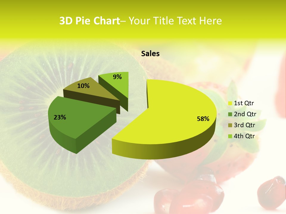 Glass Kiwi Background PowerPoint Template